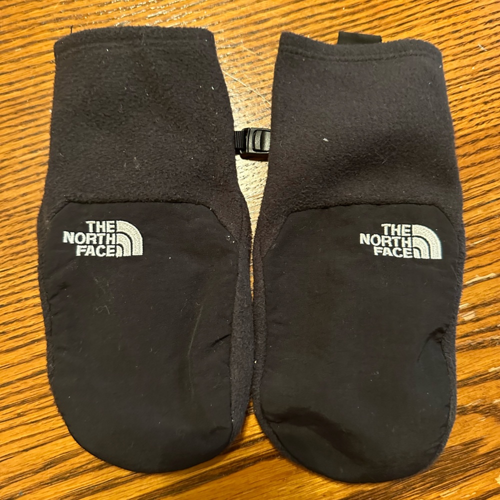 The North face youth black mittens